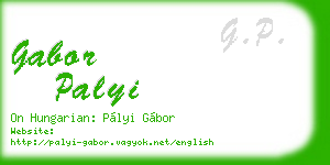 gabor palyi business card