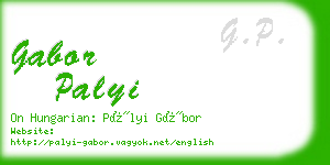 gabor palyi business card